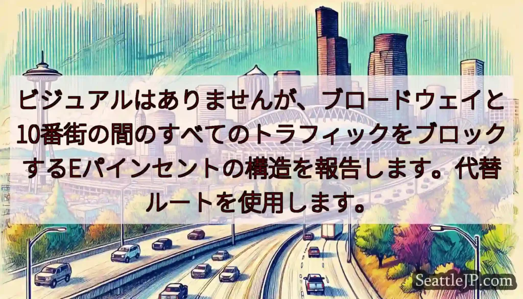 ビジュアルはありませんが、ブロードウェイと10番街の間のすべてのトラフィックをブロックするEパインセ