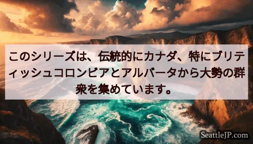 このシリーズは、伝統的にカナダ、特にブリティッシュコロンビアとアルバータから大勢の群衆を集めています