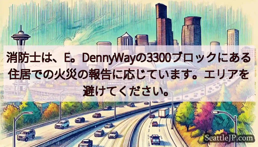 消防士は、E。DennyWayの3300ブロックにある住居での火災の報告に応じています。エリアを避け