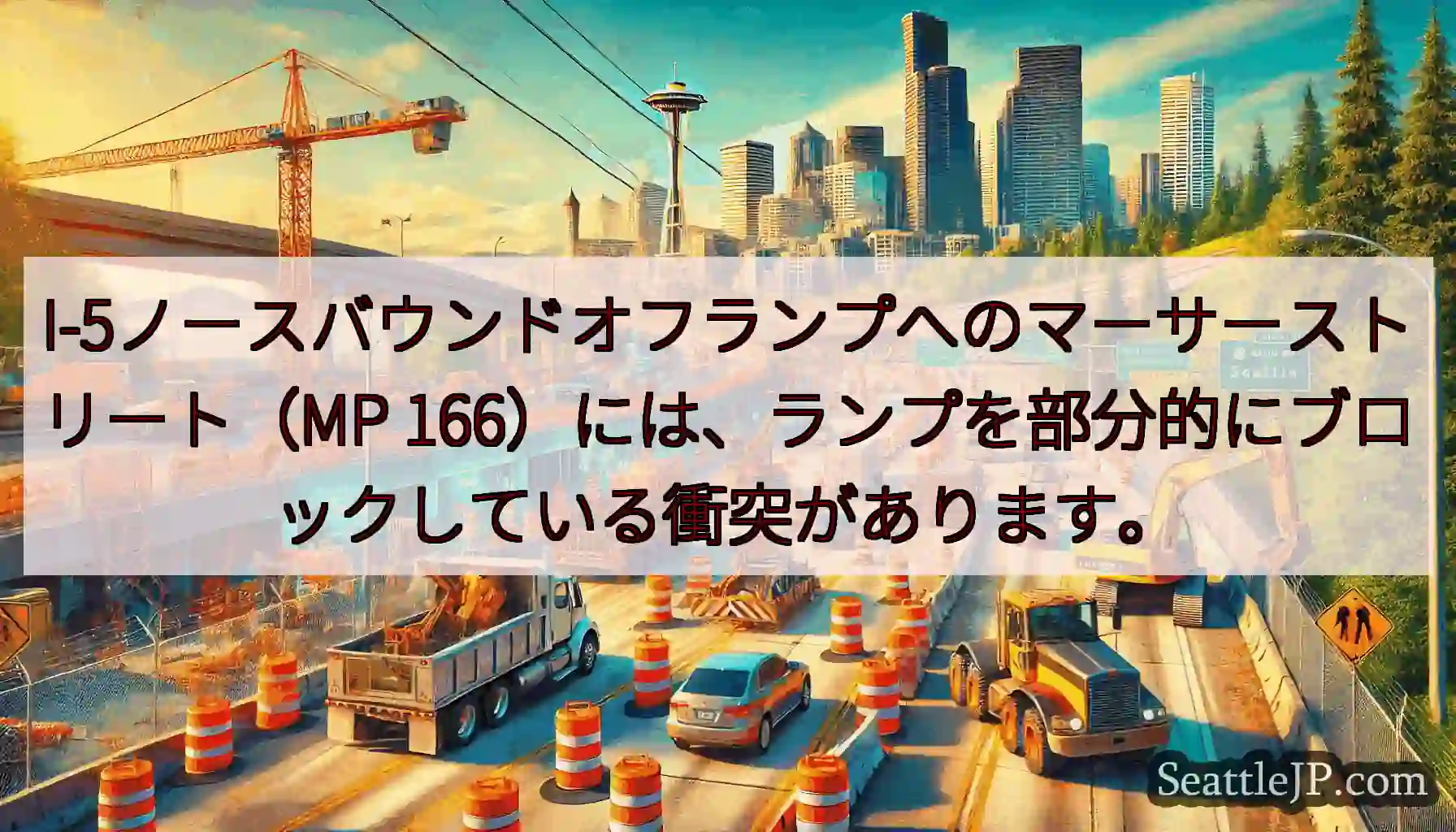 I-5ノースバウンドオフランプへのマーサーストリート（MP
