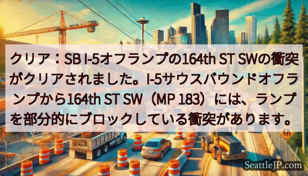 クリア：SB I-5オフランプの164th ST