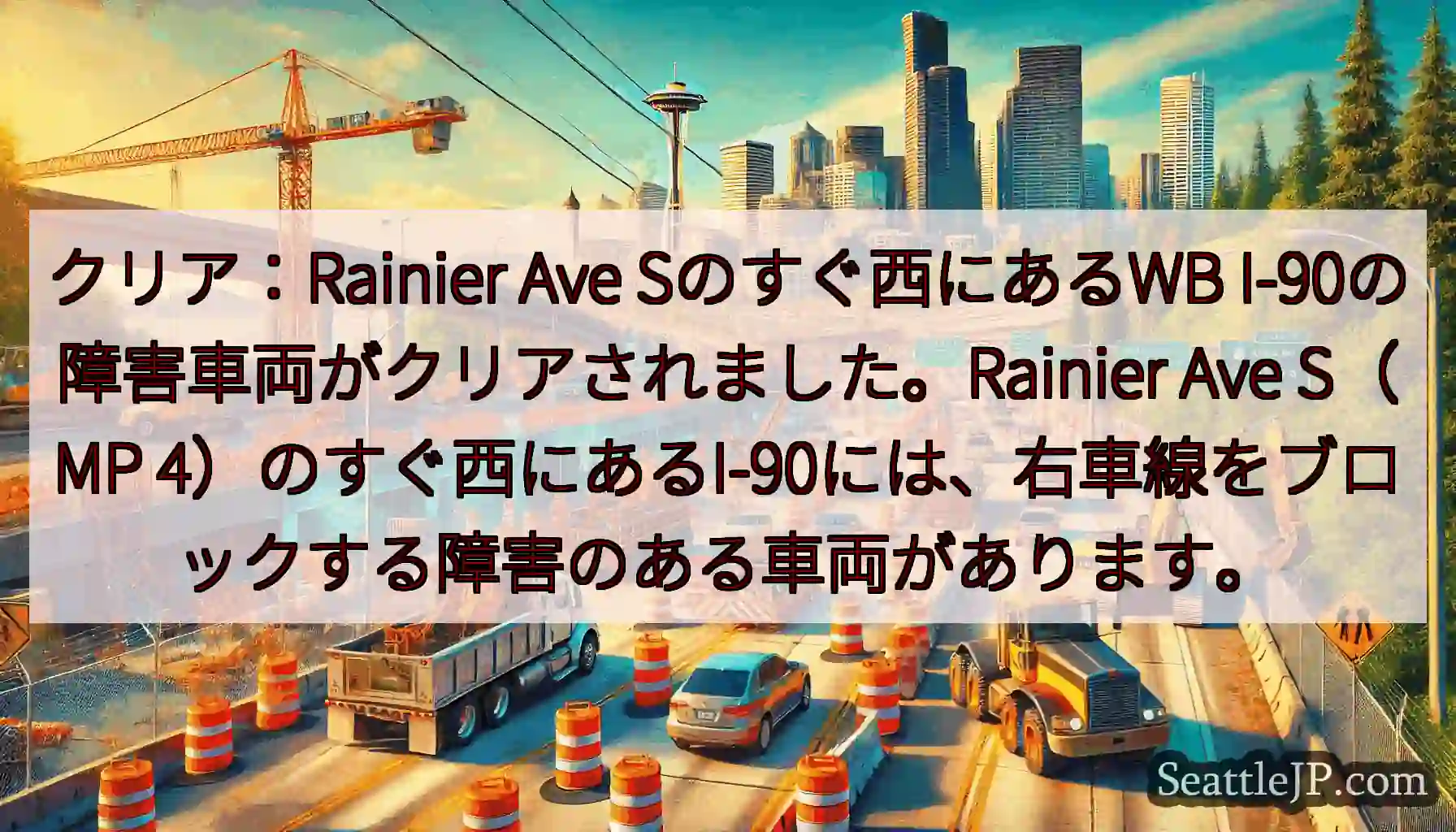 クリア：Rainier Ave Sのすぐ西にあるWB