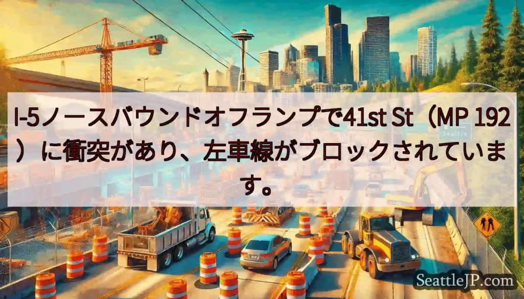 I-5ノースバウンドオフランプで41st St（MP