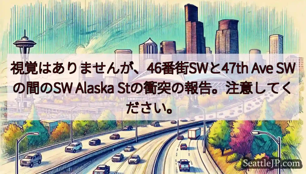 視覚はありませんが、46番街SWと47th Ave SWの間のSW Alaska