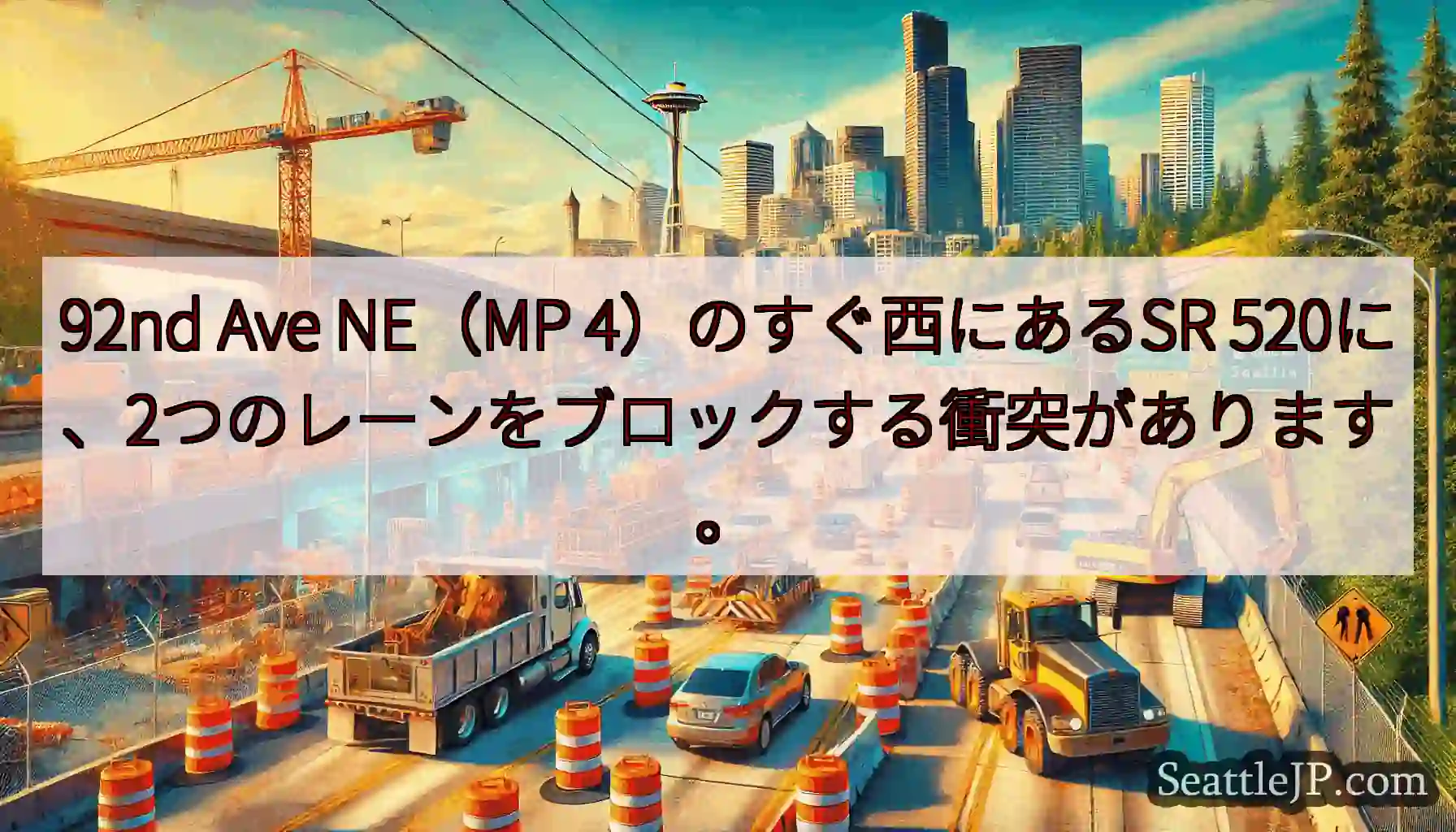 92nd Ave NE（MP 4）のすぐ西にあるSR