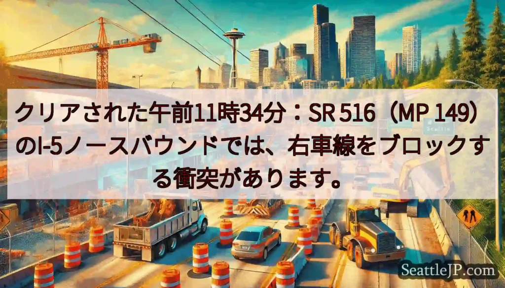 クリアされた午前11時34分：SR 516（MP
