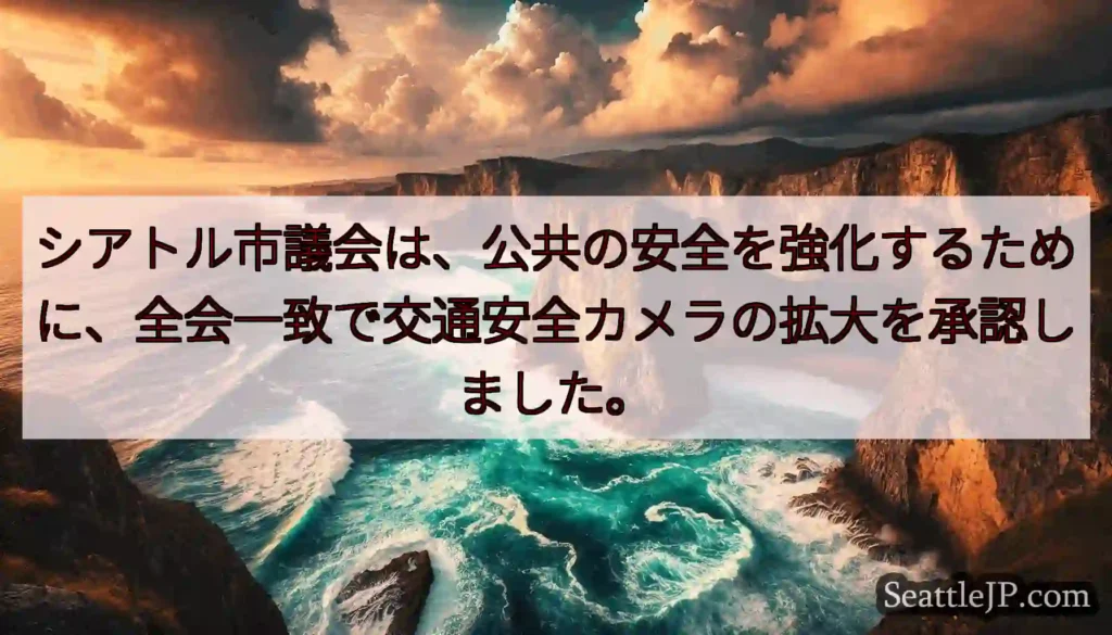 シアトル市議会は、公共の安全を強化するために、全会一致で交通安全カメラの拡大を承認しました。