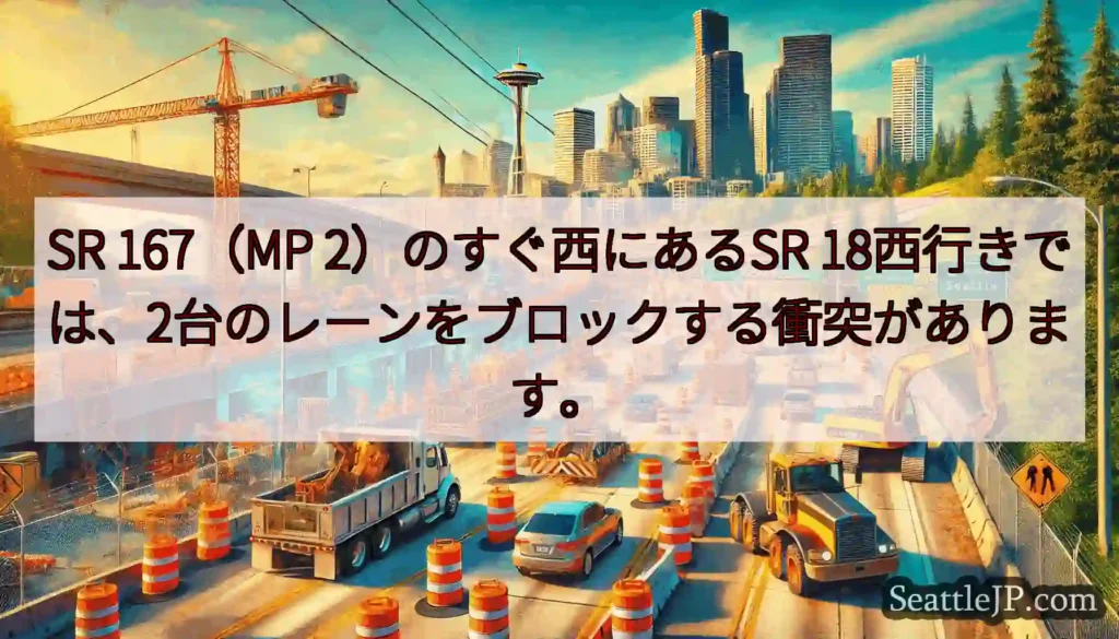 SR 167（MP 2）のすぐ西にあるSR