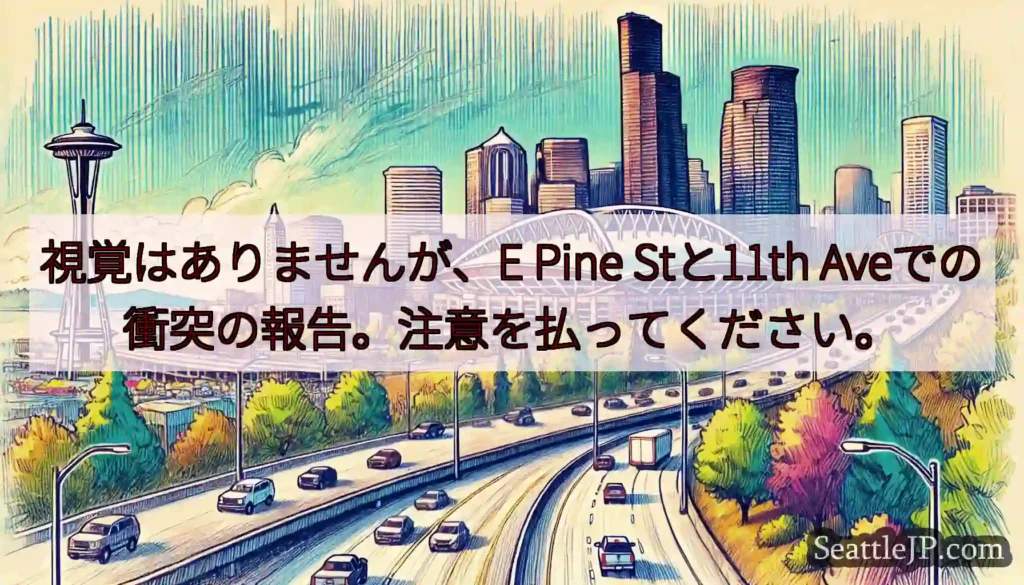 視覚はありませんが、E Pine Stと11th Aveでの衝突の報告。注意を払ってください。