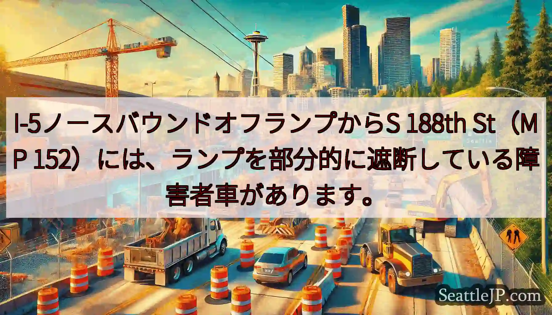 I-5ノースバウンドオフランプからS 188th St（MP