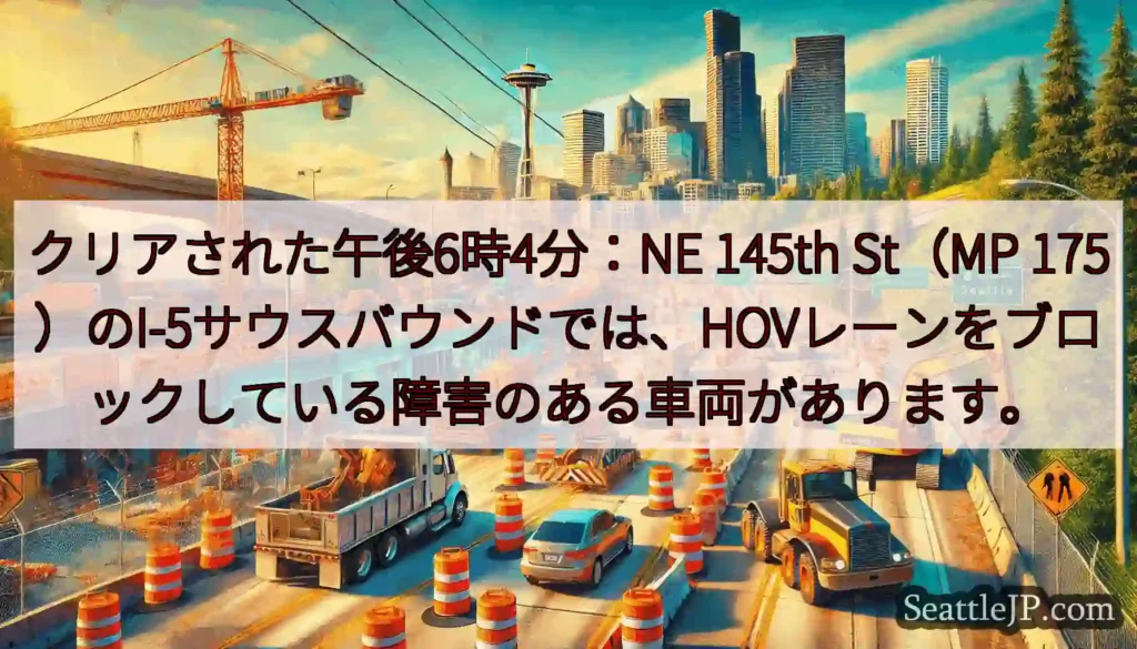 クリアされた午後6時4分：NE 145th St（MP