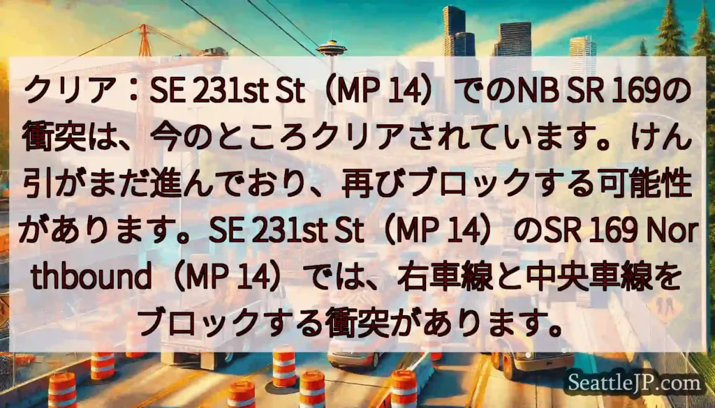 クリア：SE 231st St（MP 14）でのNB SR