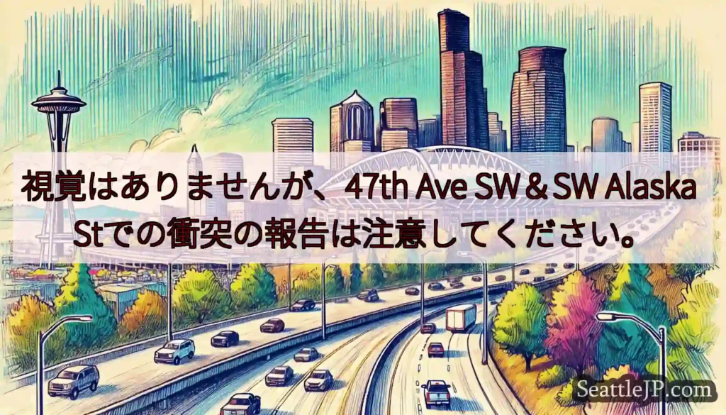 視覚はありませんが、47th Ave SW＆SW Alaska
