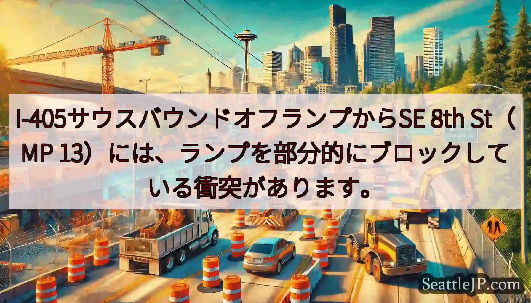 I-405サウスバウンドオフランプからSE 8th St（MP