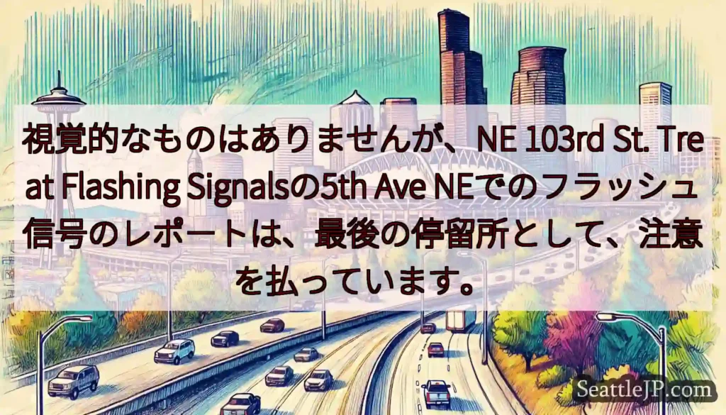 視覚的なものはありませんが、NE 103rd St. Treat Flashing