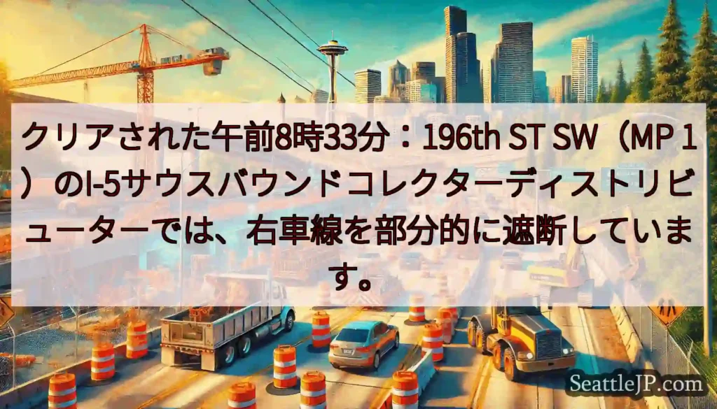 クリアされた午前8時33分：196th ST SW（MP