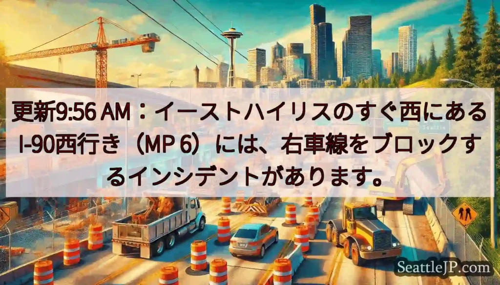 更新9:56 AM：イーストハイリスのすぐ西にあるI-90西行き（MP