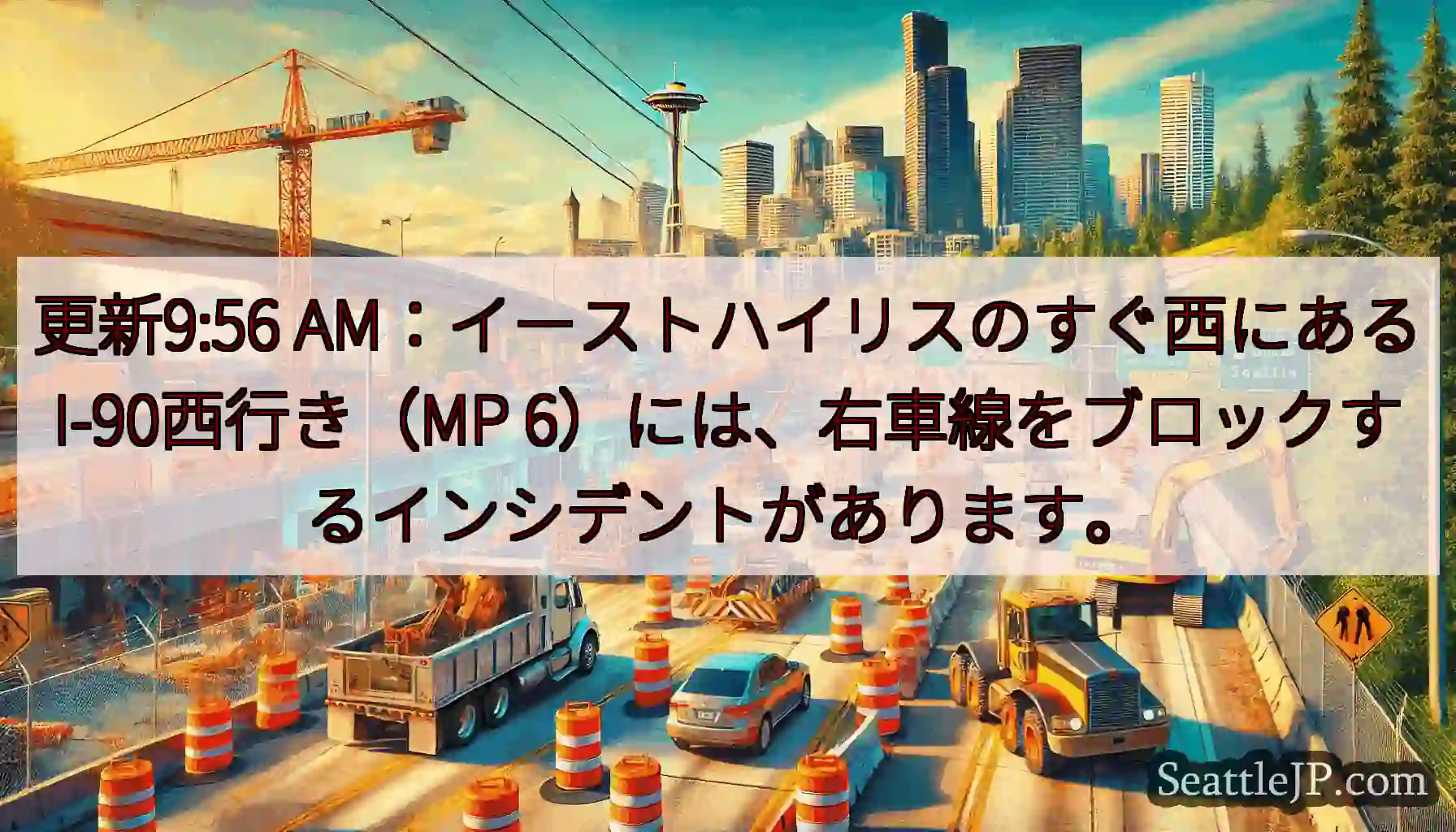 更新9:56 AM：イーストハイリスのすぐ西にあるI-90西行き（MP