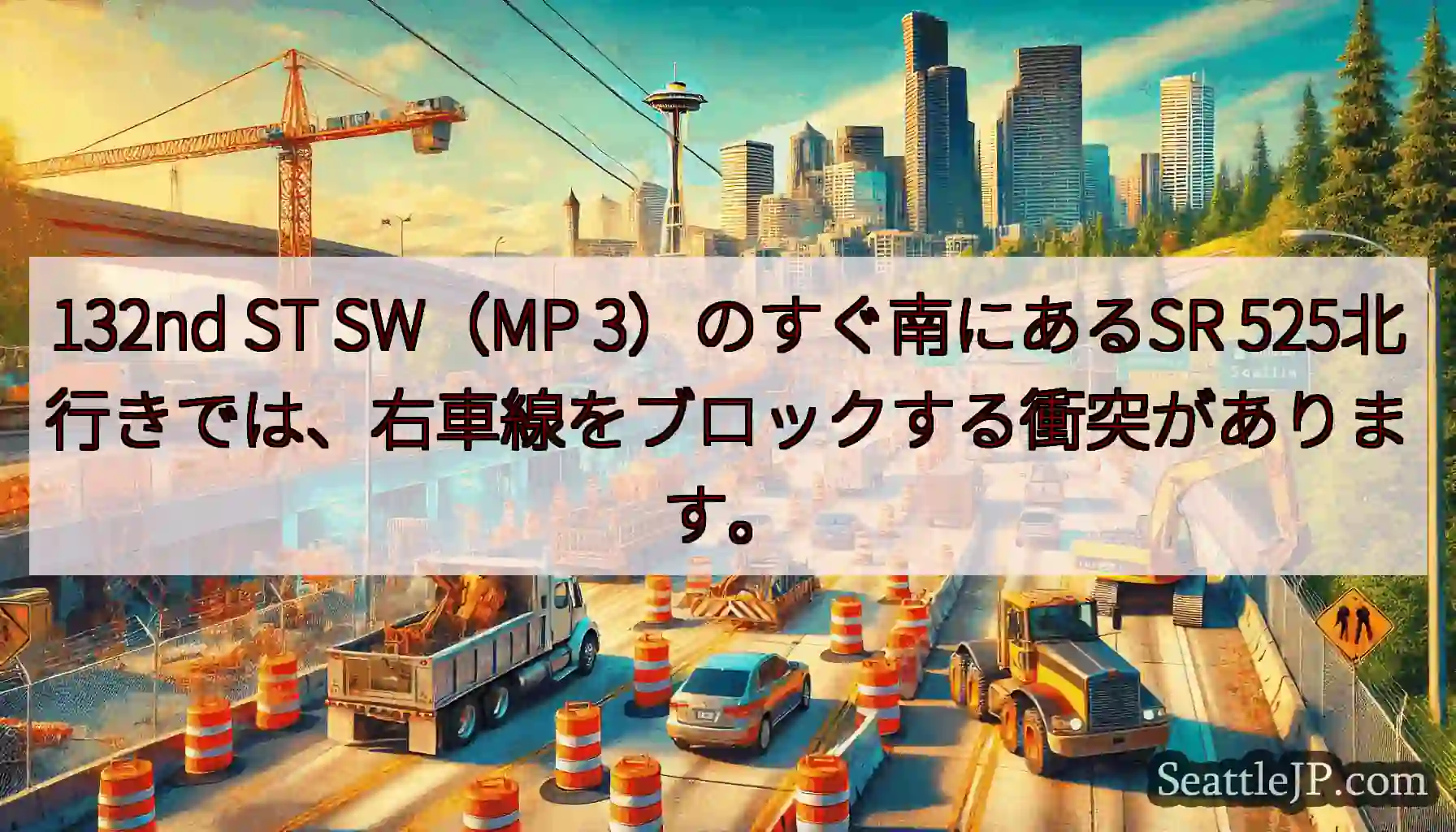 132nd ST SW（MP 3）のすぐ南にあるSR