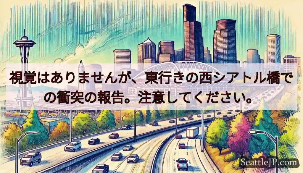 視覚はありませんが、東行きの西シアトル橋での衝突の報告。注意してください。