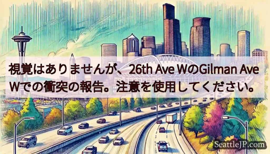 視覚はありませんが、26th Ave WのGilman Ave