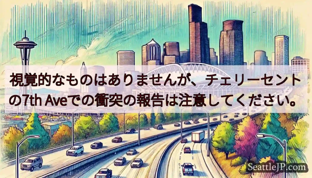 視覚的なものはありませんが、チェリーセントの7th Aveでの衝突の報告は注意してください。
