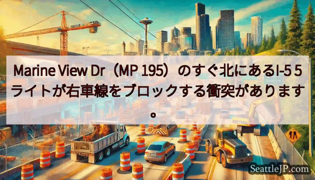 Marine View Dr（MP 195）のすぐ北にあるI-5
