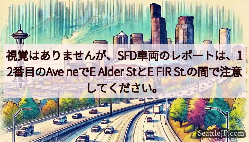 視覚はありませんが、SFD車両のレポートは、12番目のAve neでE Alder StとE