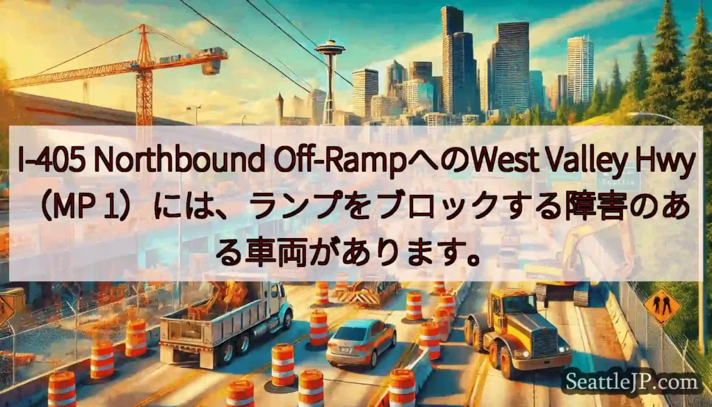 I-405 Northbound Off-RampへのWest Valley Hwy（MP