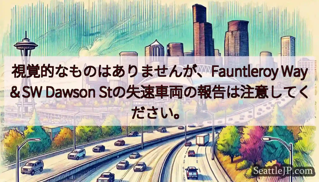 視覚的なものはありませんが、Fauntleroy Way＆SW Dawson