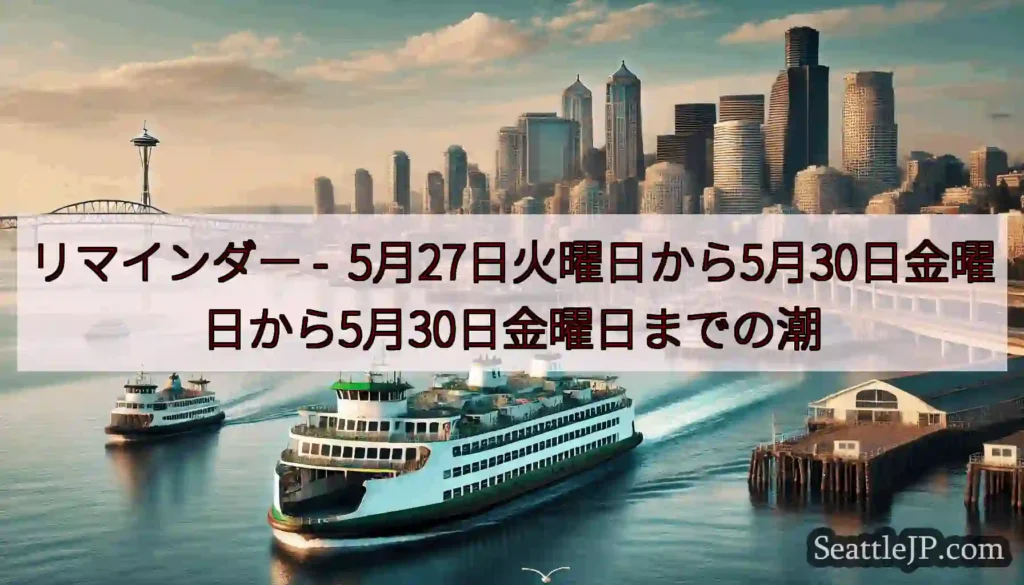 リマインダー - 5月27日火曜日から5月30日金曜日から5月30日金曜日までの潮