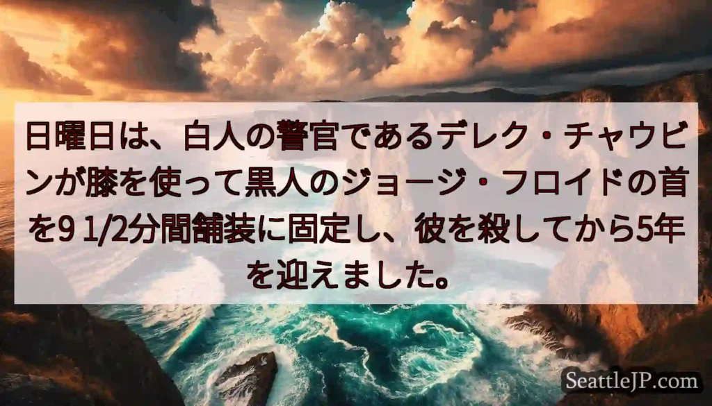 日曜日は、白人の警官であるデレク・チャウビンが膝を使って黒人のジョージ・フロイドの首を9