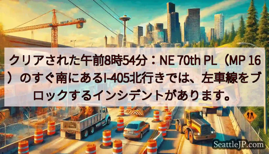 クリアされた午前8時54分：NE 70th PL（MP