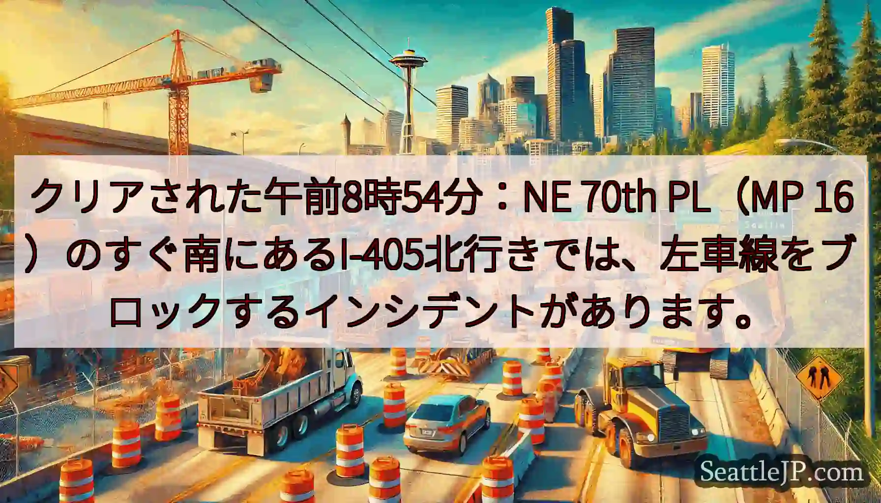 クリアされた午前8時54分：NE 70th PL（MP