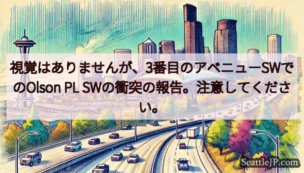 視覚はありませんが、3番目のアベニューSWでのOlson PL SWの衝突の報告。注意してください。