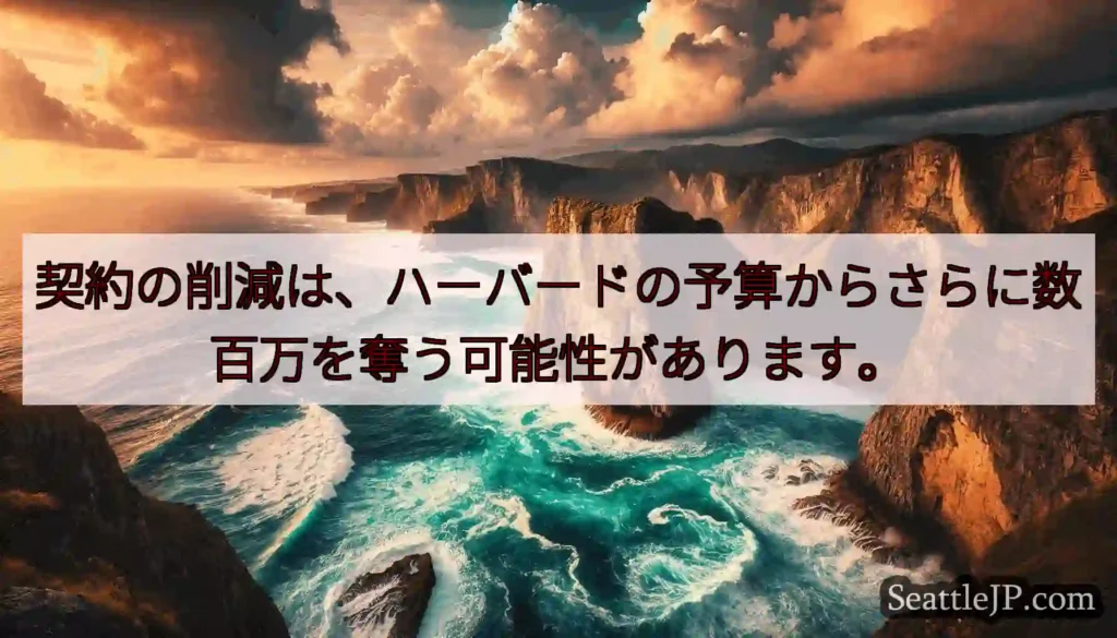 契約の削減は、ハーバードの予算からさらに数百万を奪う可能性があります。