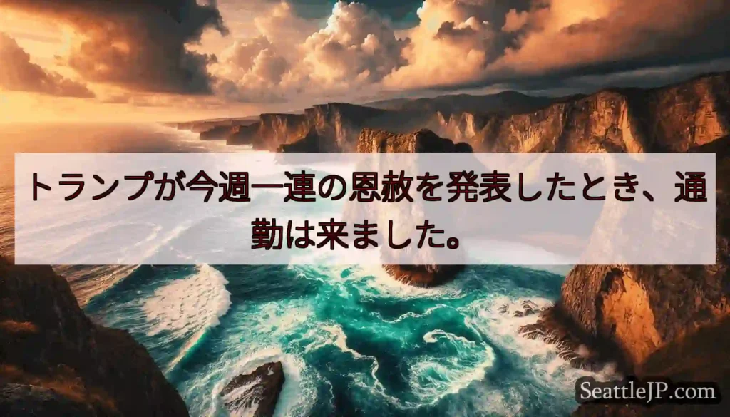 トランプが今週一連の恩赦を発表したとき、通勤は来ました。
