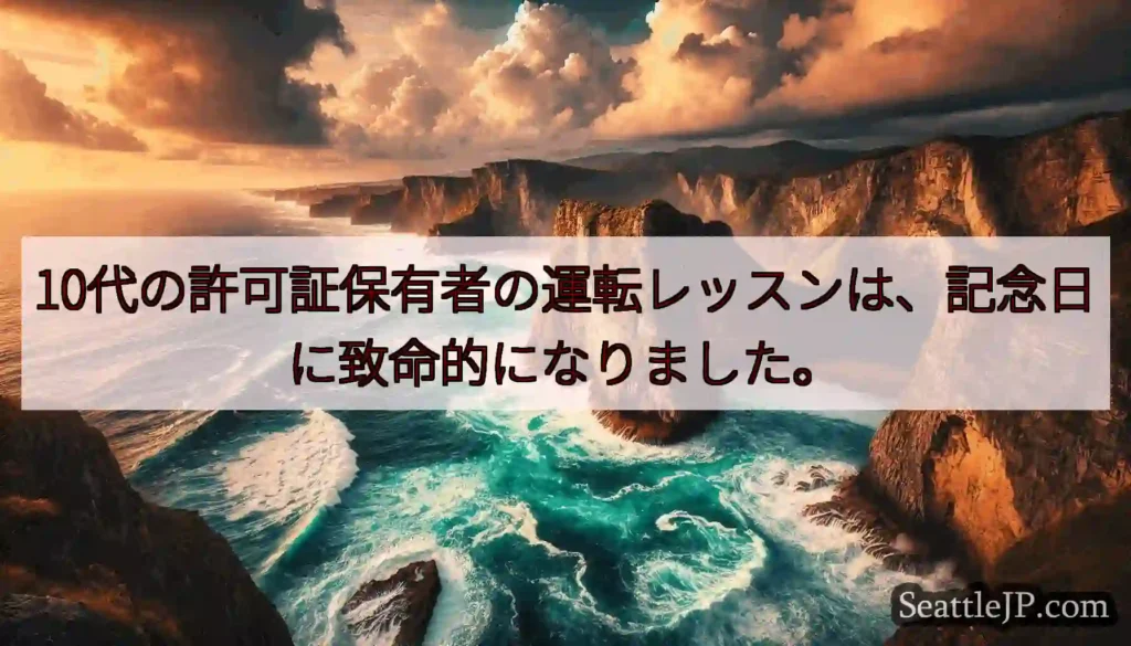 10代の許可証保有者の運転レッスンは、記念日に致命的になりました。