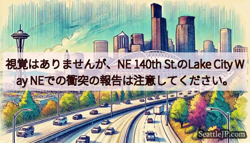 視覚はありませんが、NE 140th St.のLake City Way