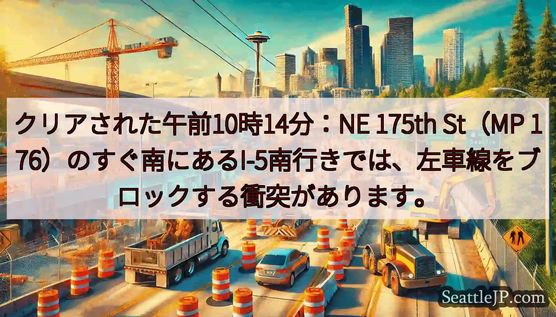 クリアされた午前10時14分：NE 175th St（MP
