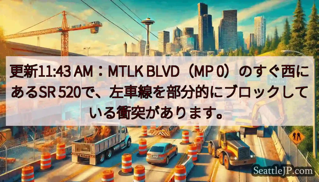 更新11:43 AM：MTLK BLVD（MP 0）のすぐ西にあるSR
