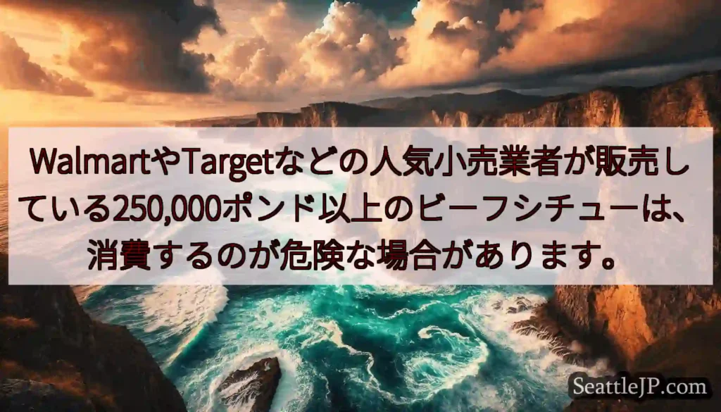 WalmartやTargetなどの人気小売業者が販売している250,000ポンド以上のビーフシチュー