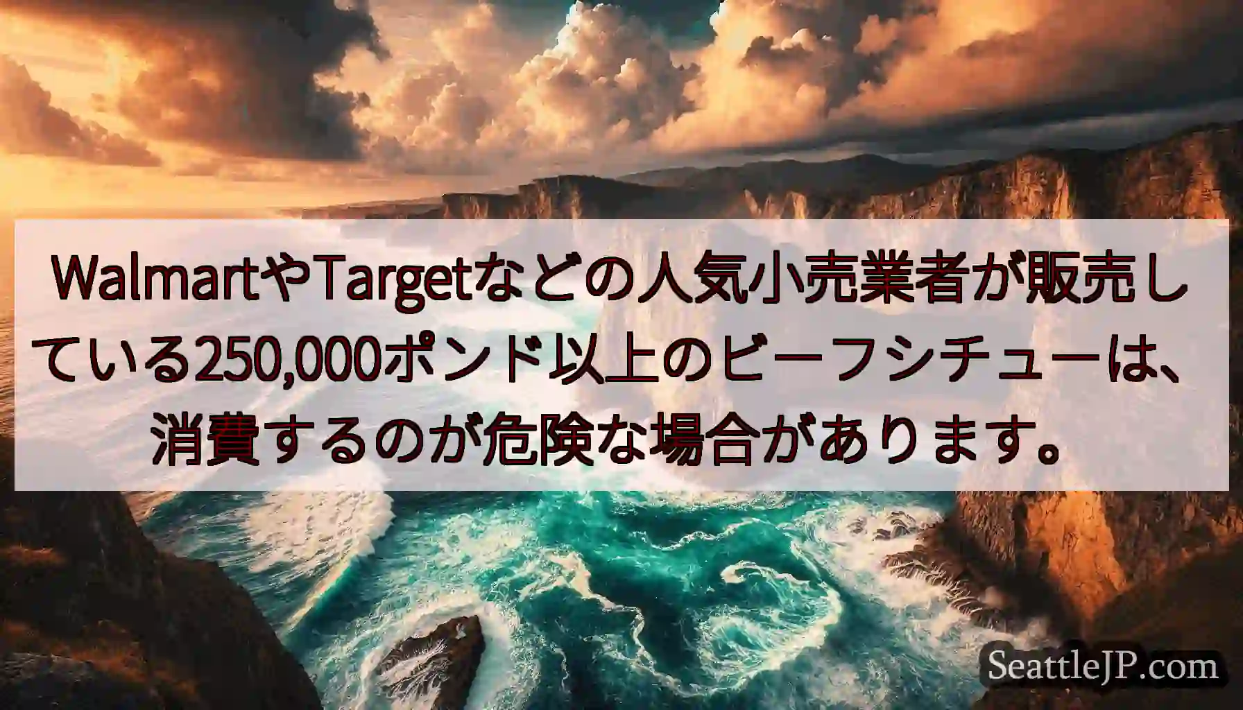 WalmartやTargetなどの人気小売業者が販売している250,000ポンド以上のビーフシチュー