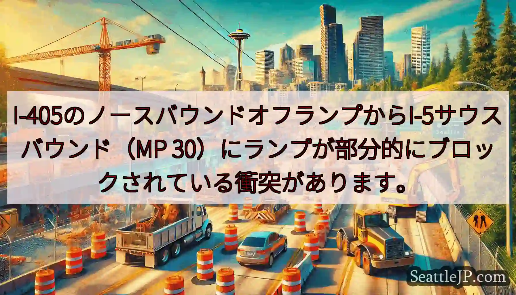 I-405のノースバウンドオフランプからI-5サウスバウンド（MP