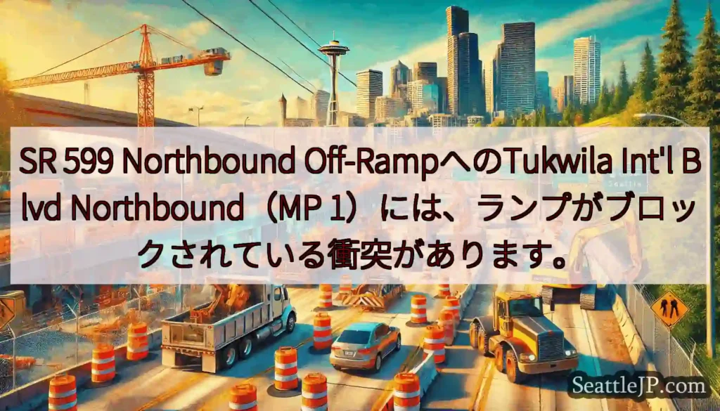 SR 599 Northbound Off-RampへのTukwila Int'l Blvd