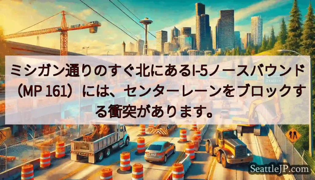 ミシガン通りのすぐ北にあるI-5ノースバウンド（MP