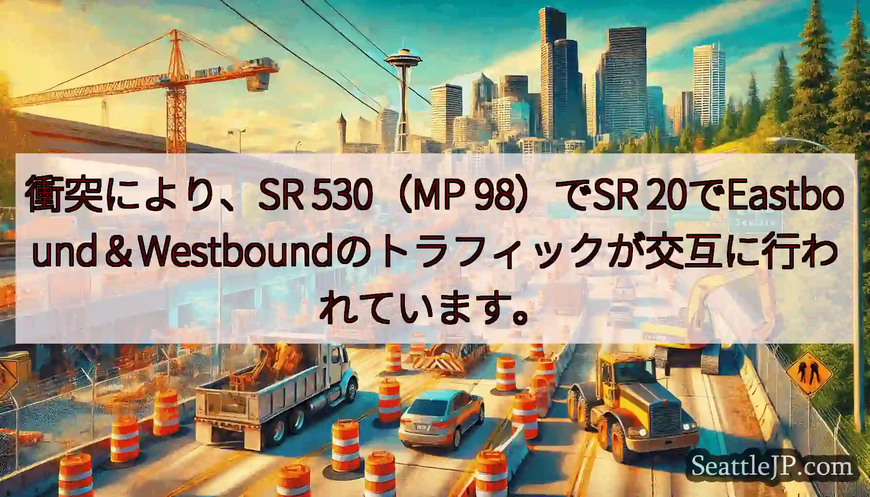 衝突により、SR 530（MP 98）でSR