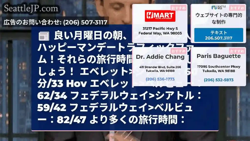 良い月曜日の朝、フェリーの人々！ハッピーマンデートラフィックファム！それらの旅行時間をチェックしまし