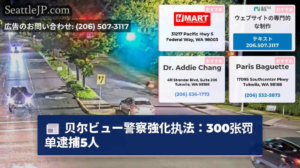 贝尔ビュー警察強化执法：300张罚单逮捕5人