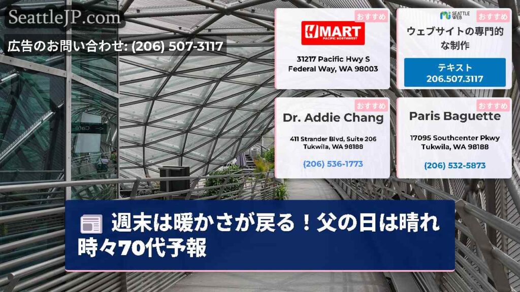 週末は暖かさが戻る！父の日は晴れ時々70代予報